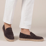 Riviera Men's Suede Espadrilles, Coffee
