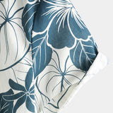 100% Hawaiian Floral Button-Up Beach Shirt, Short Sleeves