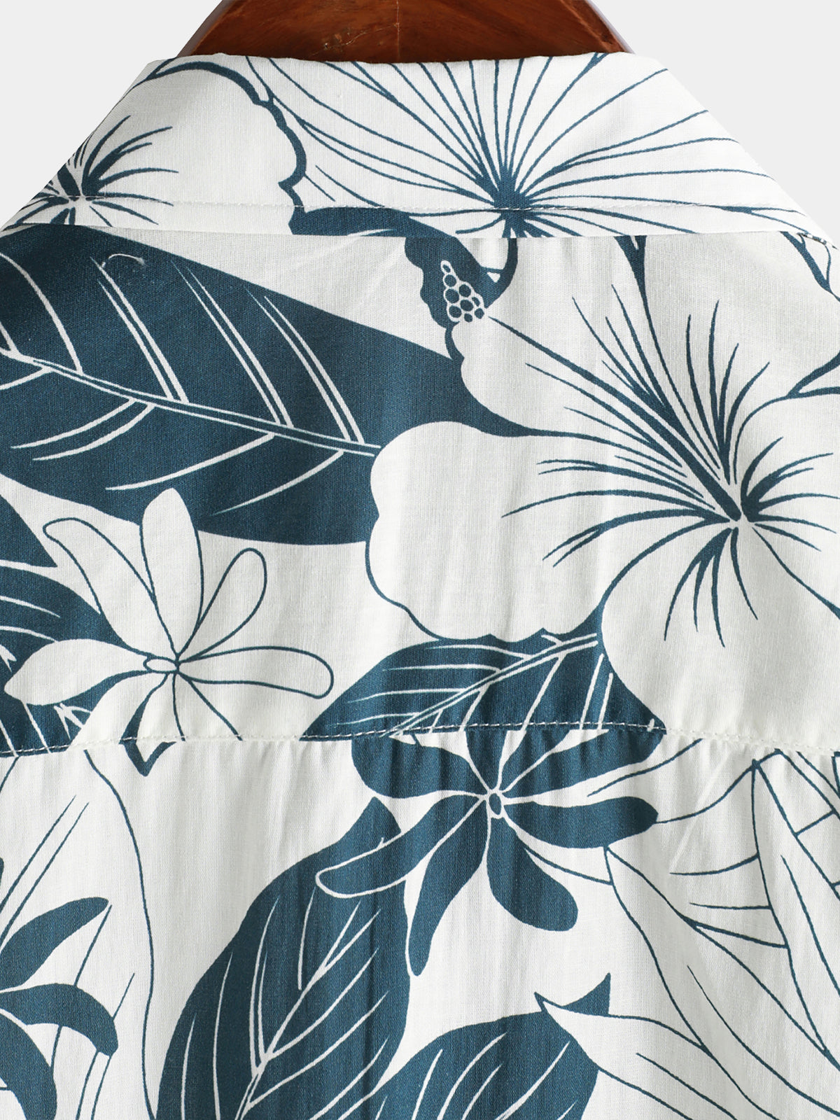 100% Hawaiian Floral Button-Up Beach Shirt, Short Sleeves