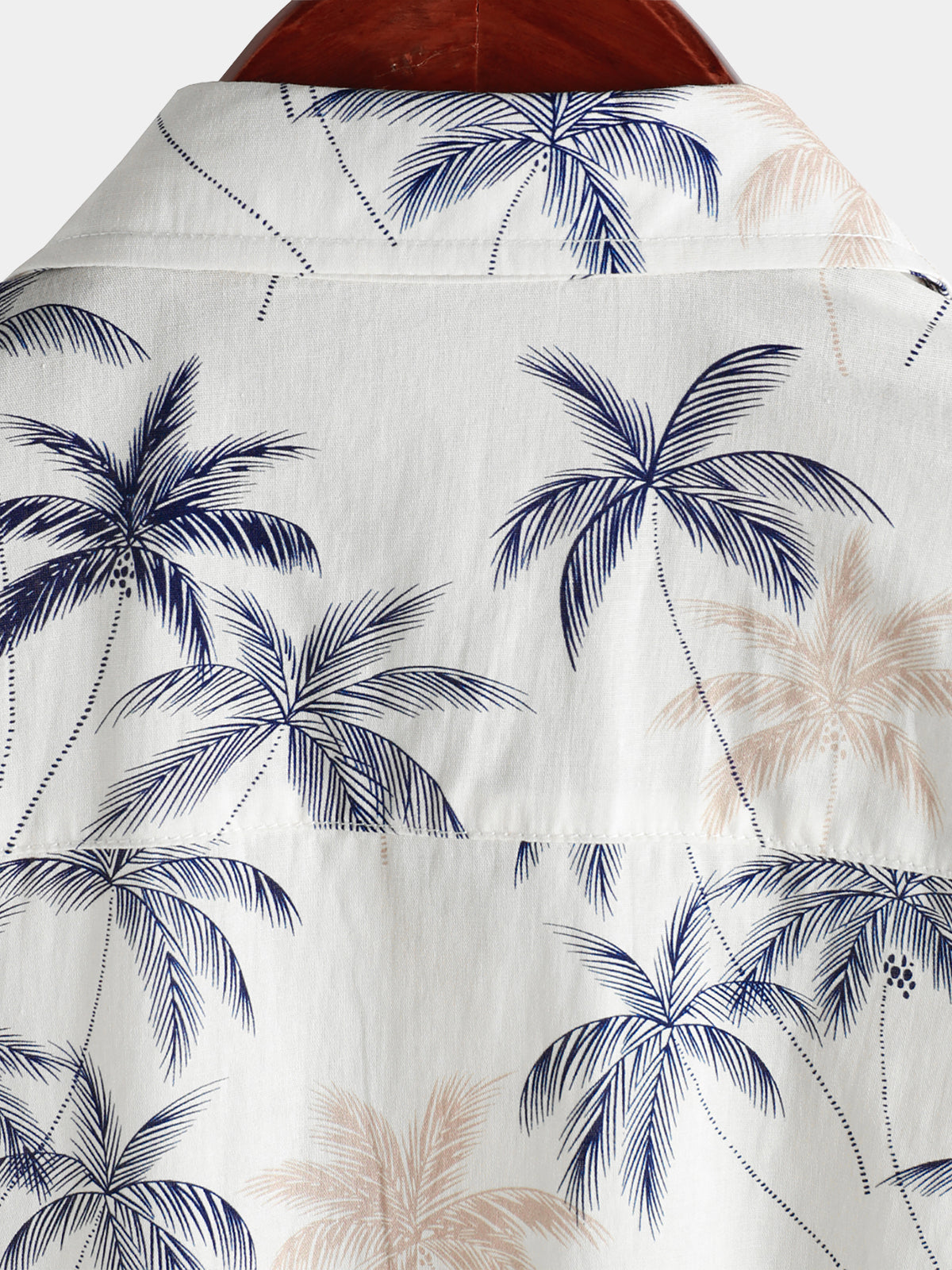 Beach Button-Up Short-Sleeve 100% Hawaiian Palm Print Shirts