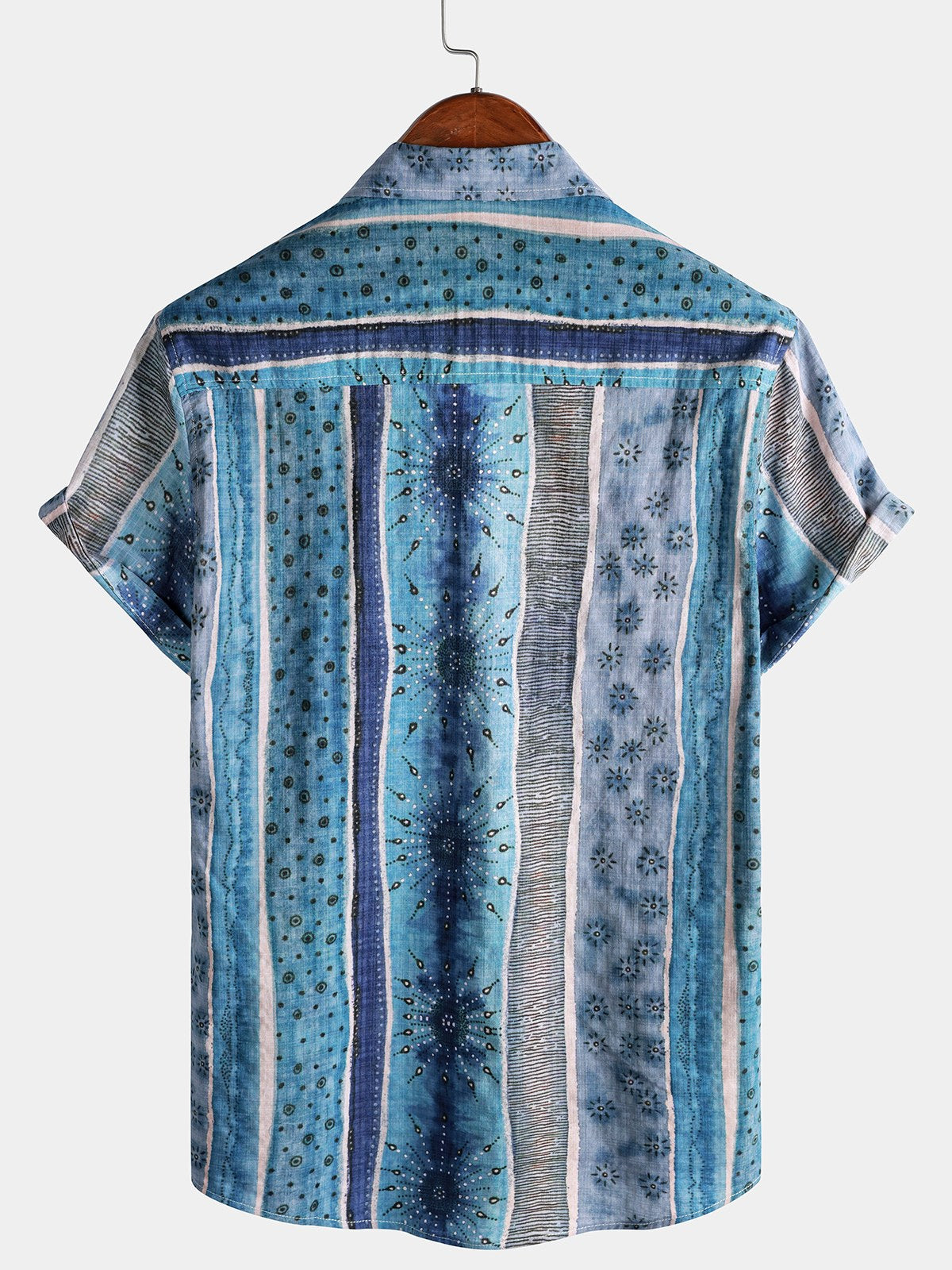 Striped Button-Up Casual and Breathable Short Sleeve Shirt