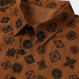Vintage Geometric Orange Shirt