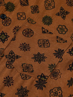 Vintage Geometric Orange Shirt