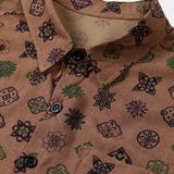 Khaki Geometric Vintage Shirt