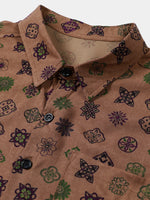 Khaki Geometric Vintage Shirt