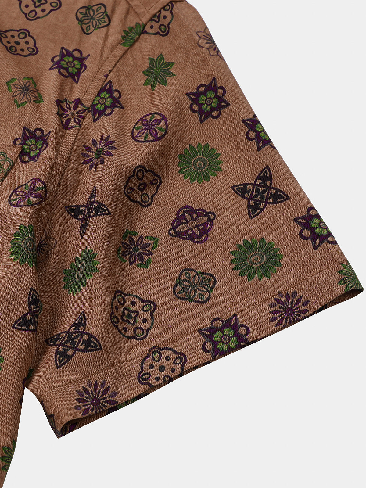 Khaki Geometric Vintage Shirt