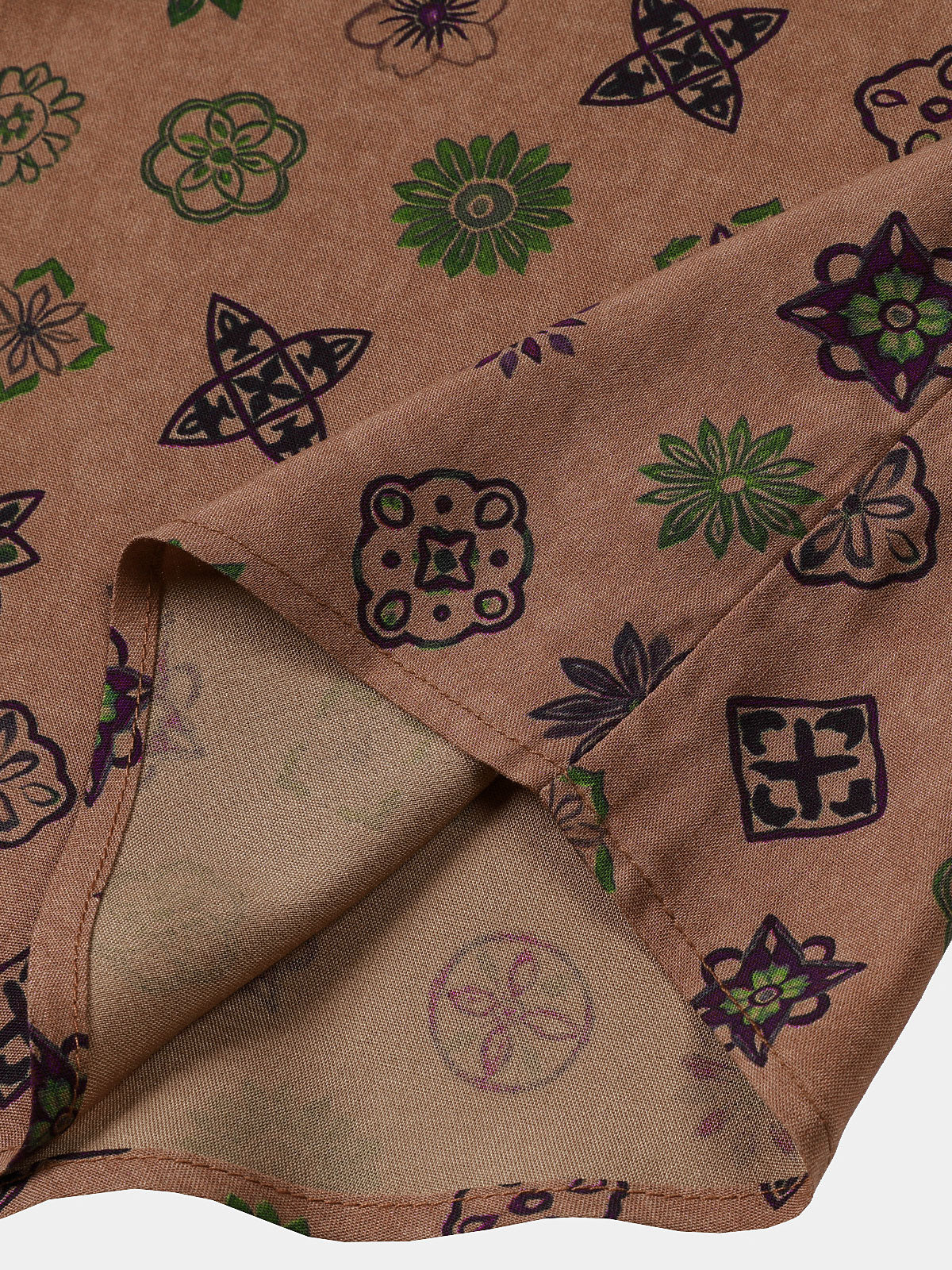 Khaki Geometric Vintage Shirt
