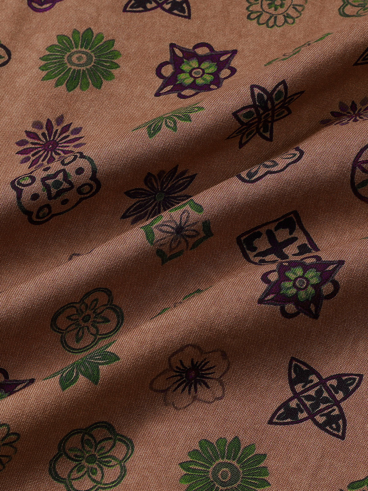 Khaki Geometric Vintage Shirt
