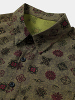 Vintage Green Geometric Shirt