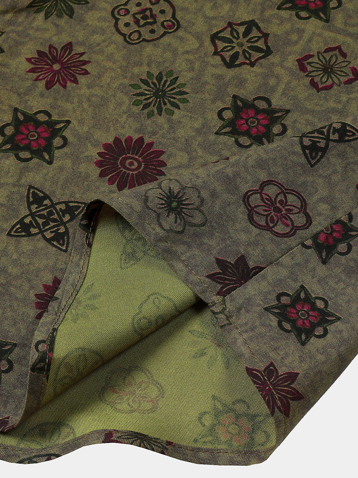 Vintage Green Geometric Shirt