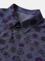 Vintage Purple Geometric Shirt