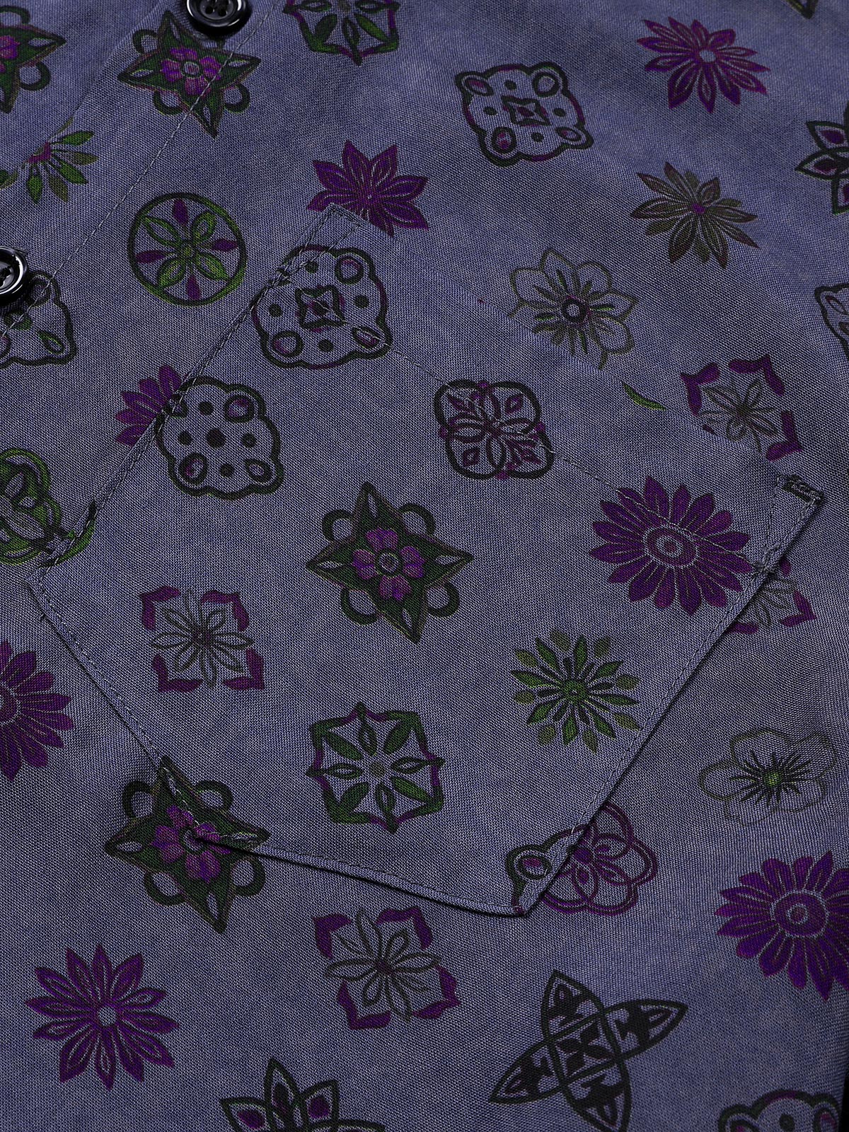 Vintage Purple Geometric Shirt