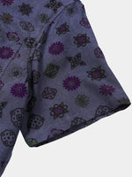 Vintage Purple Geometric Shirt