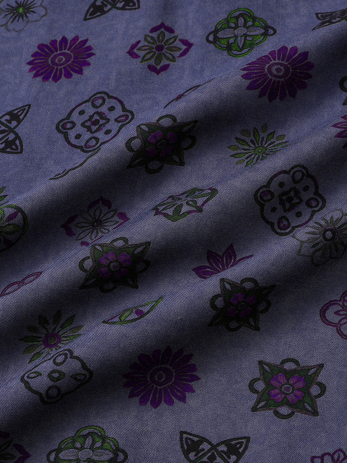 Vintage Purple Geometric Shirt