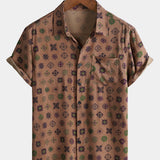 Khaki Geometric Vintage Shirt