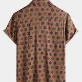 Khaki Geometric Vintage Shirt