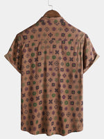 Khaki Geometric Vintage Shirt