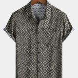 Retro Hawaiian Geometric Shirt