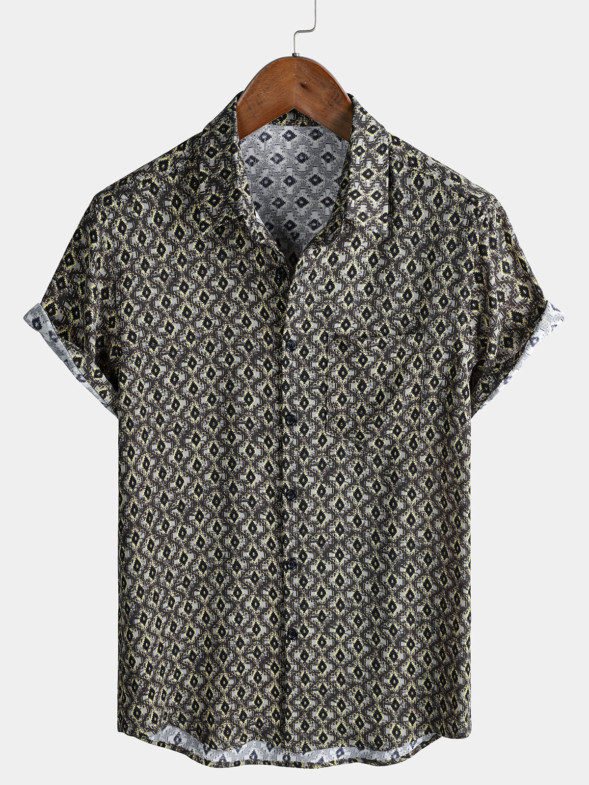 Retro Hawaiian Geometric Shirt