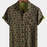 Vintage Green Geometric Shirt