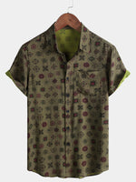 Vintage Green Geometric Shirt