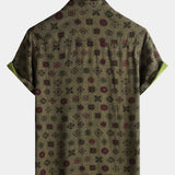Vintage Green Geometric Shirt
