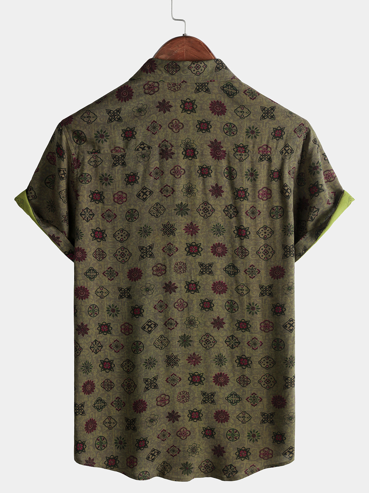 Vintage Green Geometric Shirt
