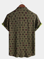 Vintage Green Geometric Shirt