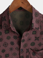 Classic Retro Geometric Pattern Short Sleeve Shirt