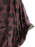 Classic Retro Short Sleeve Geometric Cotton Shirt for Men