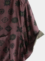 Classic Retro Geometric Pattern Short Sleeve Shirt