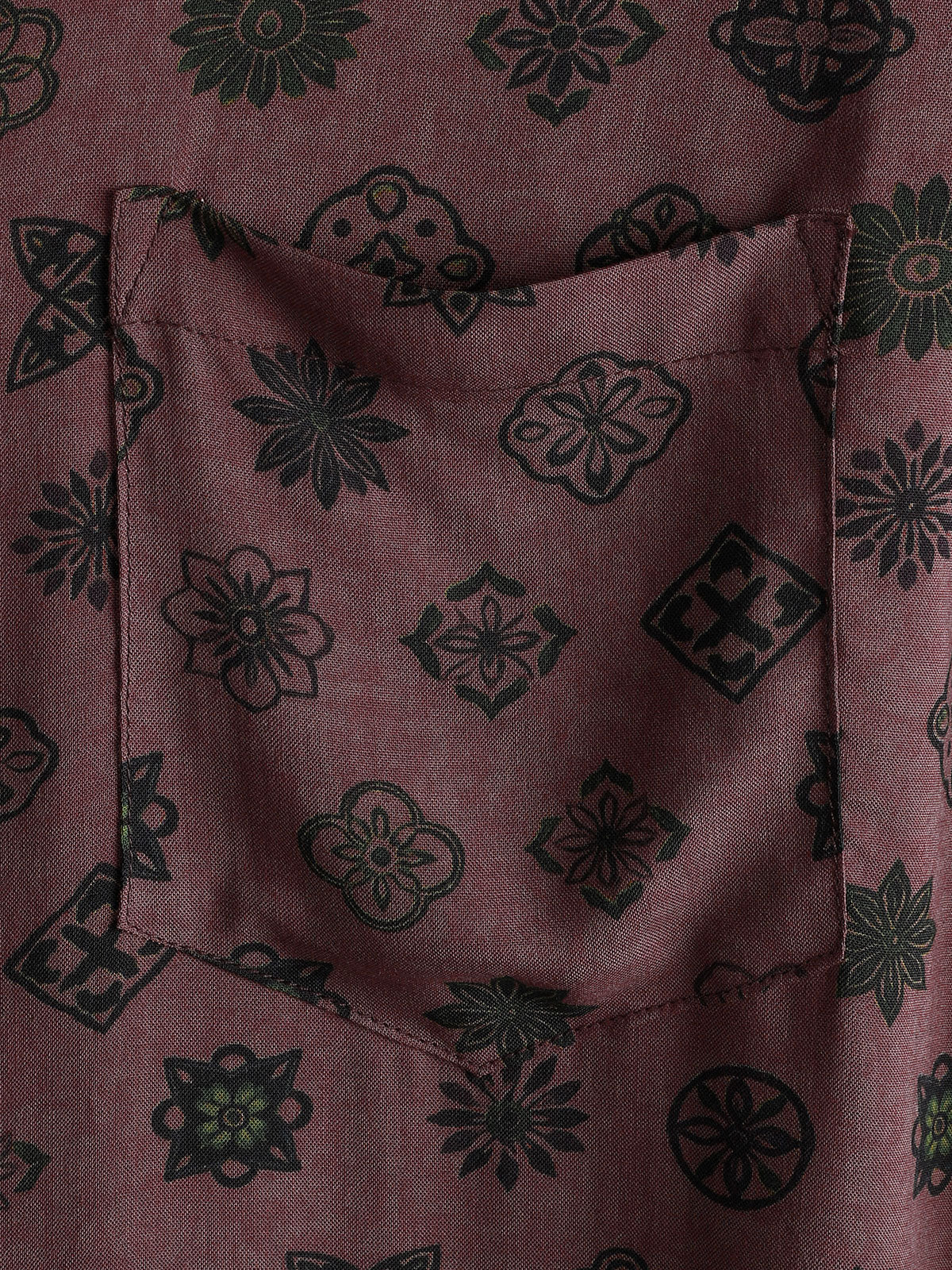 Classic Retro Geometric Pattern Short Sleeve Shirt