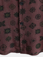 Classic Retro Geometric Pattern Short Sleeve Shirt