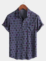 Vintage Purple Geometric Shirt