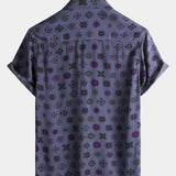 Vintage Purple Geometric Shirt