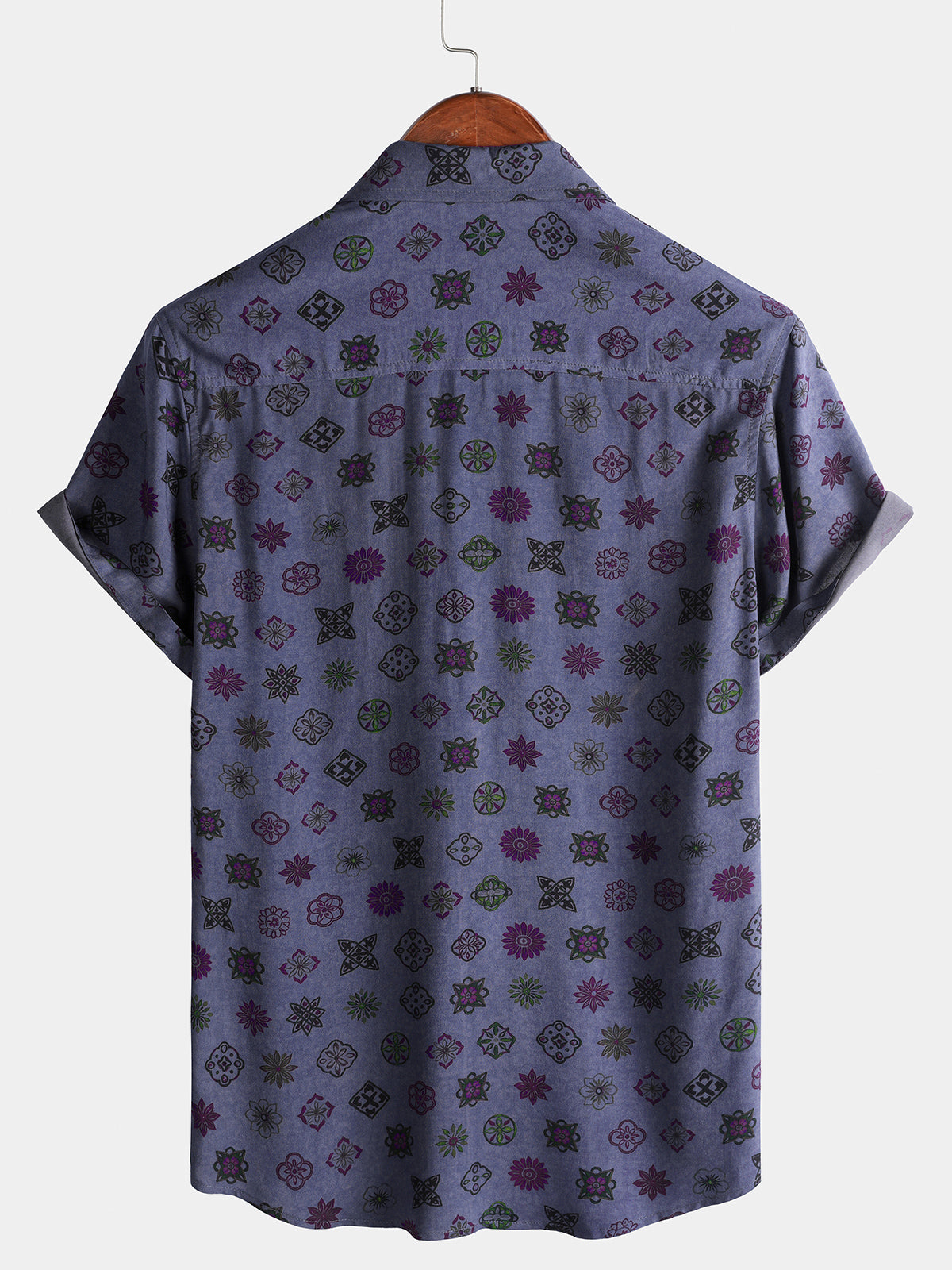 Vintage Purple Geometric Shirt