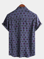 Vintage Purple Geometric Shirt