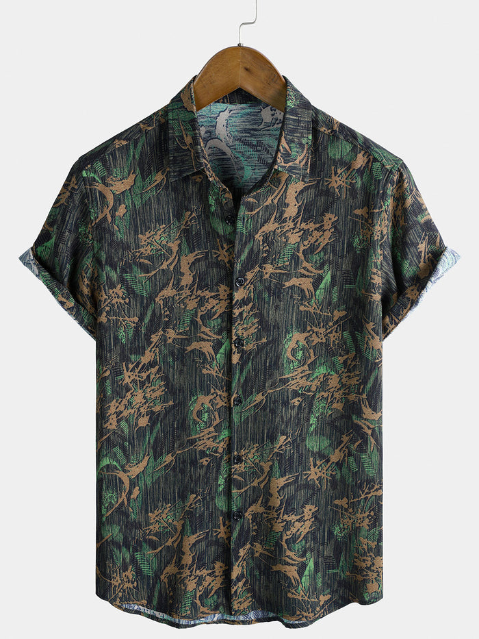 Retro Abstract Print Shirt