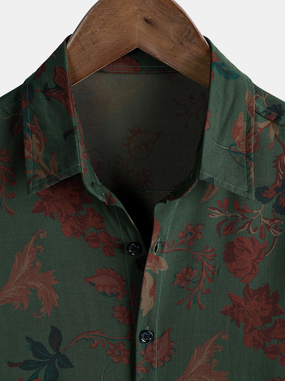 Vintage Relaxed Summer Print Short Sleeve Shirt