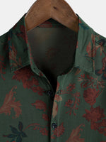 Vintage Relaxed Summer Print Short Sleeve Shirt