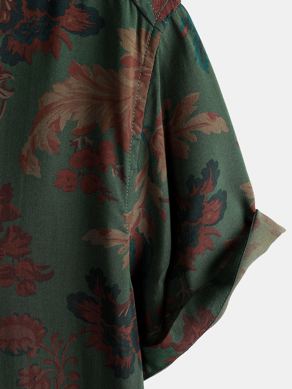 Vintage Relaxed Summer Print Short Sleeve Shirt