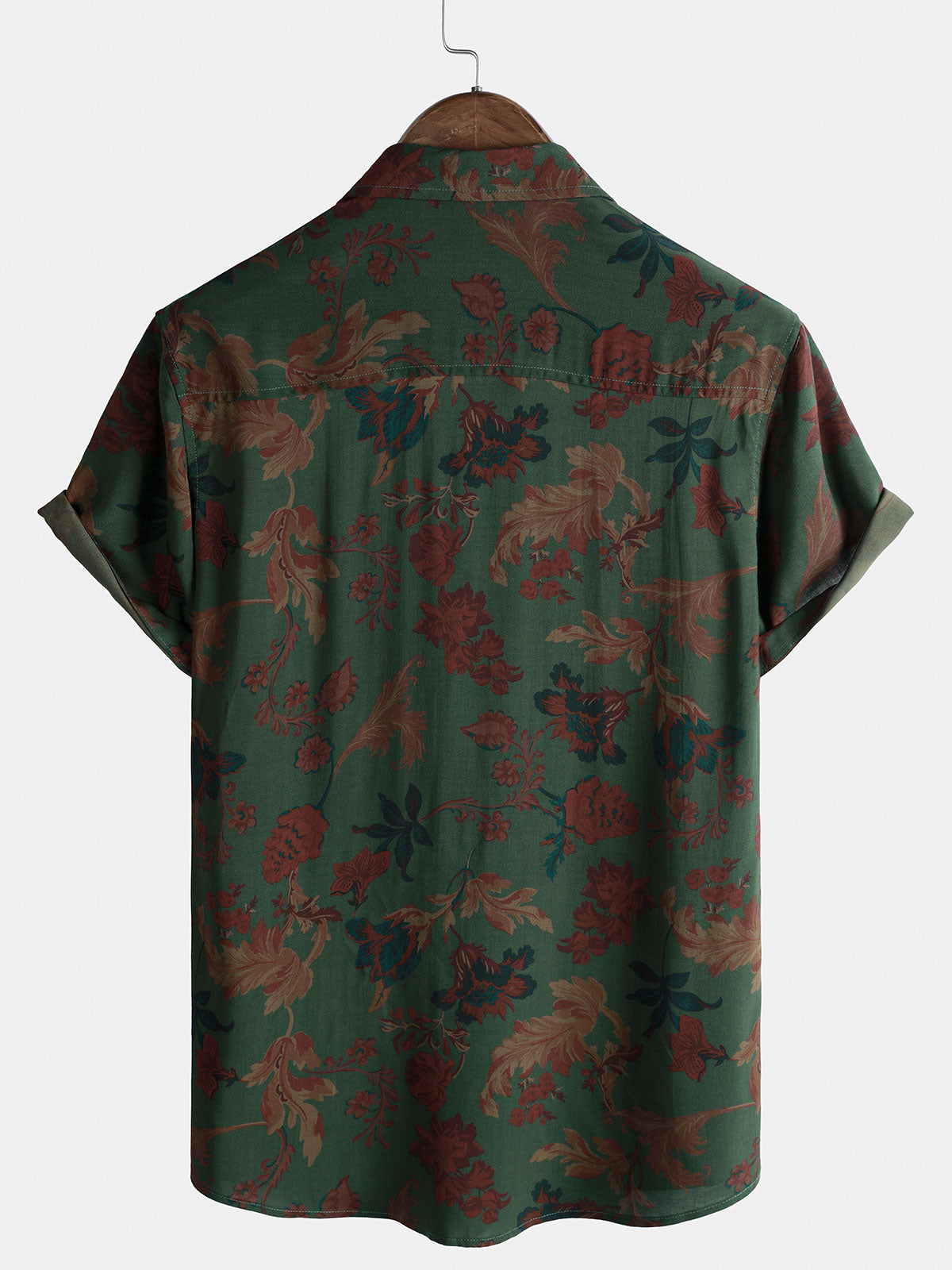 Vintage Relaxed Summer Print Short Sleeve Shirt