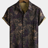 Shirt with Vintage Floral Print, Short Sleeves