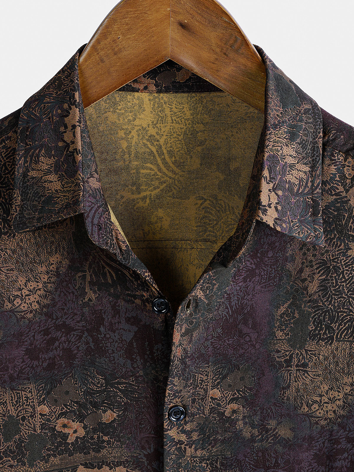 Shirt with Vintage Floral Print, Short Sleeves