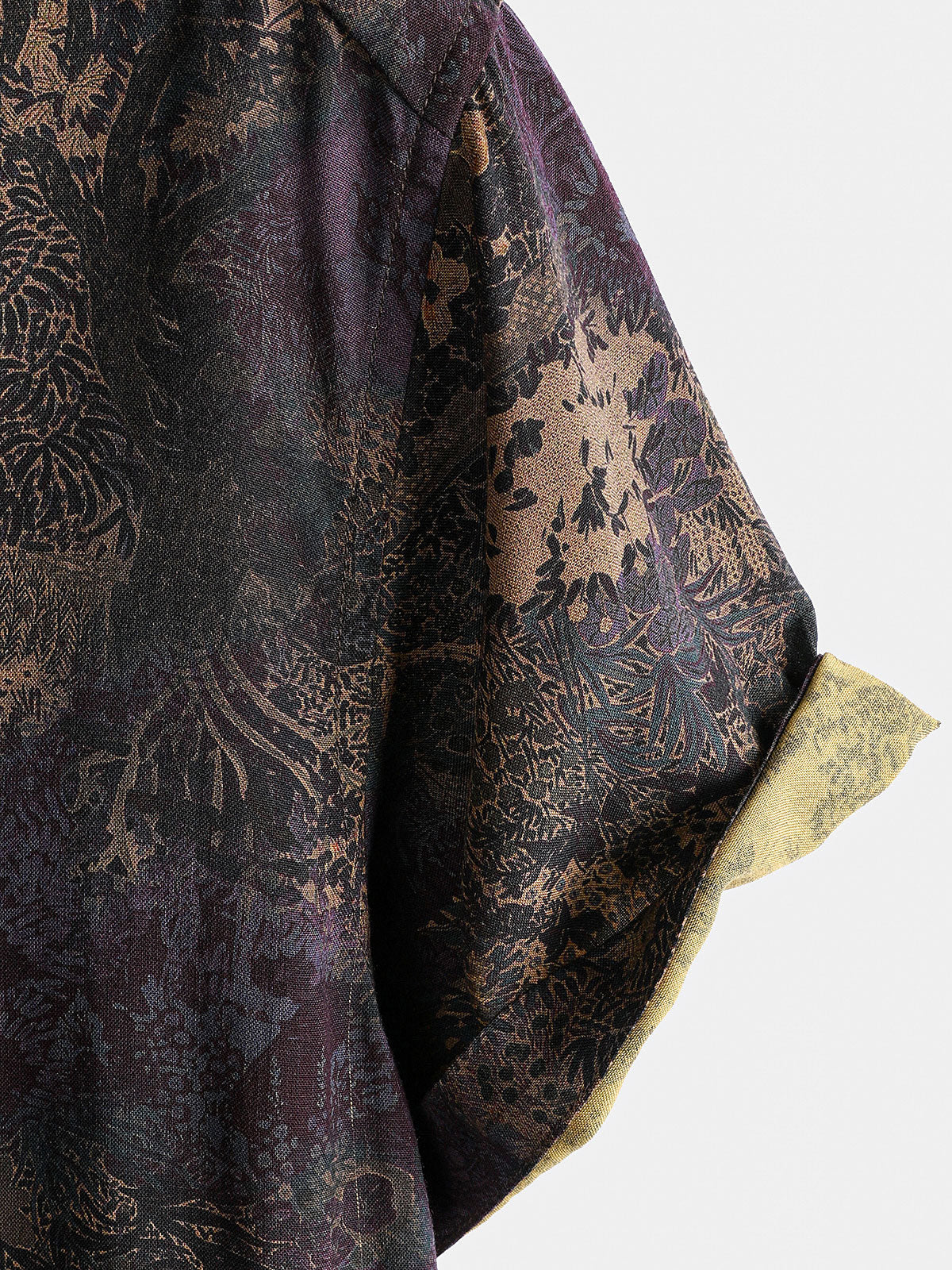 Shirt with Vintage Floral Print, Short Sleeves