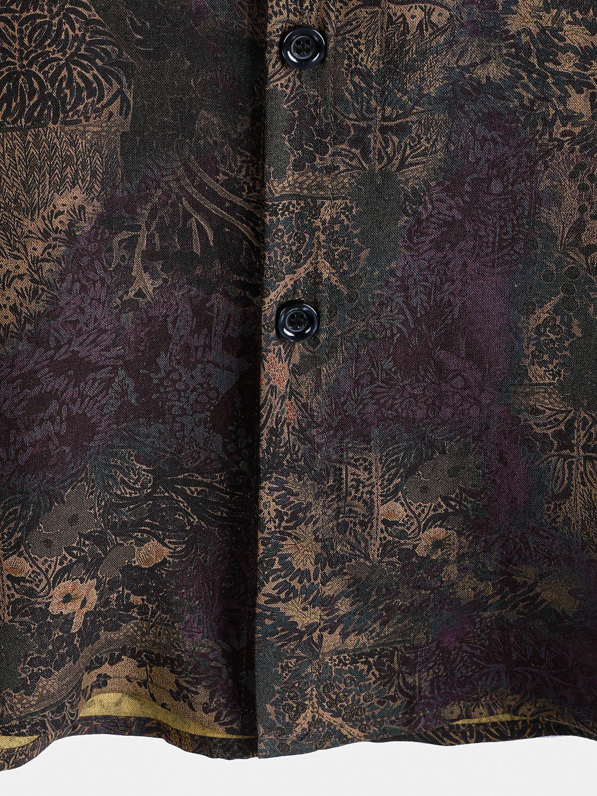 Shirt with Vintage Floral Print, Short Sleeves