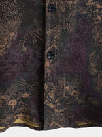 Shirt with Vintage Floral Print, Short Sleeves