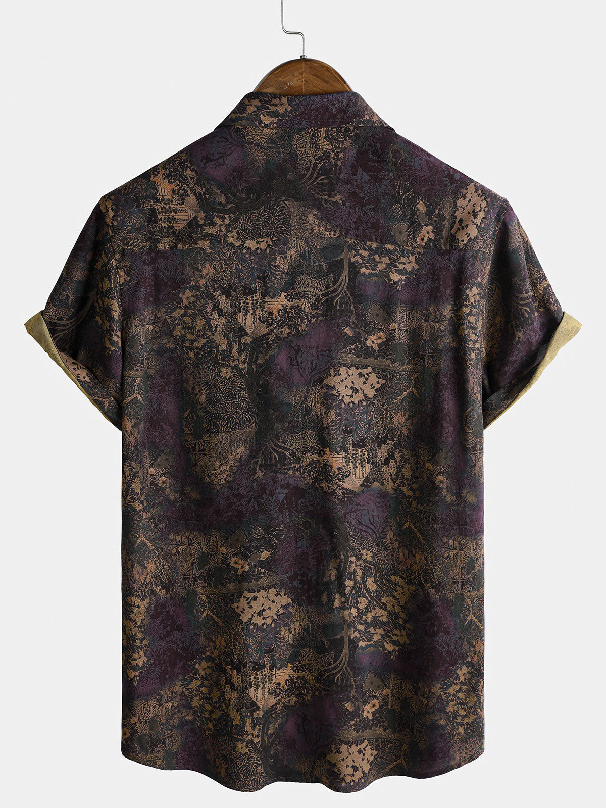 Shirt with Vintage Floral Print, Short Sleeves