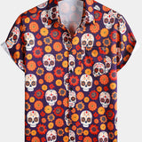 Hawaiian Skull Punk Rock Vintage 70s Shirt