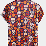 Hawaiian Skull Punk Rock Vintage 70s Shirt